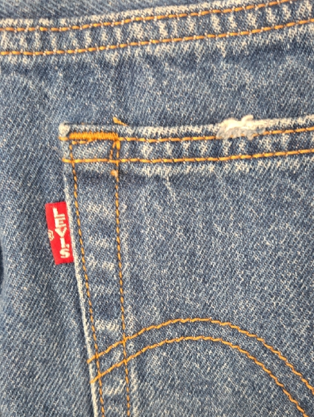 Levi's Premuim Wedgie Straight Distressed Jeans Button Fly Normcore size 32 - Picture 5 of 9